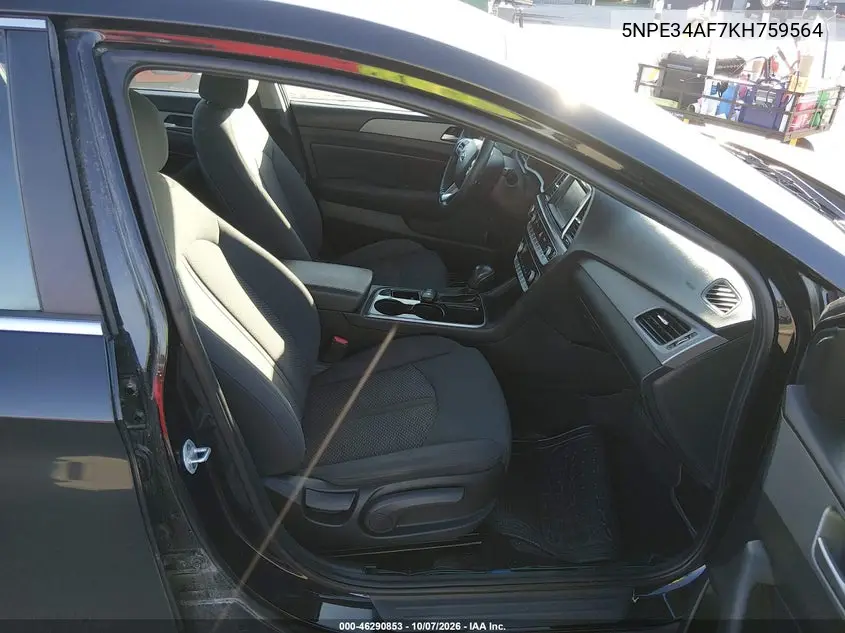 2019 HYUNDAI SONATA VIN 5NPE34AF7KH759564 — фото 5