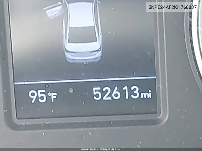 2019 HYUNDAI SONATA VIN 5NPE24AF2KH768837 — фото 15