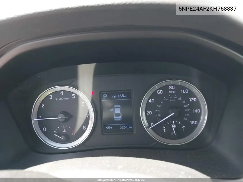 2019 HYUNDAI SONATA VIN 5NPE24AF2KH768837 — фото 7