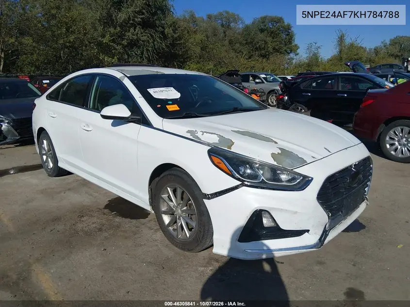 HYUNDAI SONATA 2019, VIN 5NPE24AF7KH784788