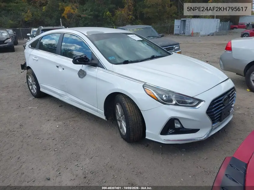 HYUNDAI SONATA 2019, VIN 5NPE24AF2KH795617