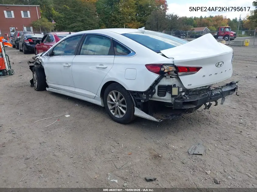 2019 HYUNDAI SONATA VIN 5NPE24AF2KH795617 — фото 3