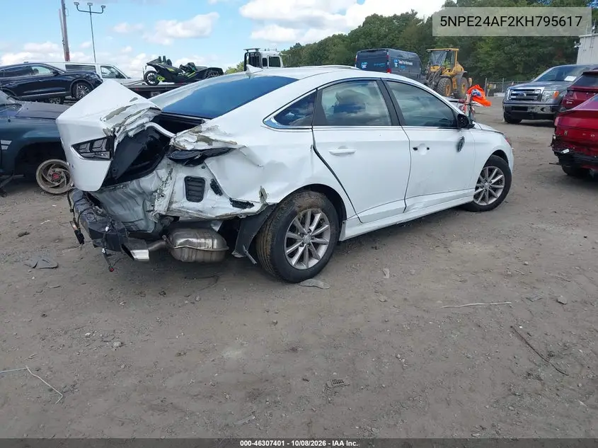 2019 HYUNDAI SONATA VIN 5NPE24AF2KH795617 — фото 4