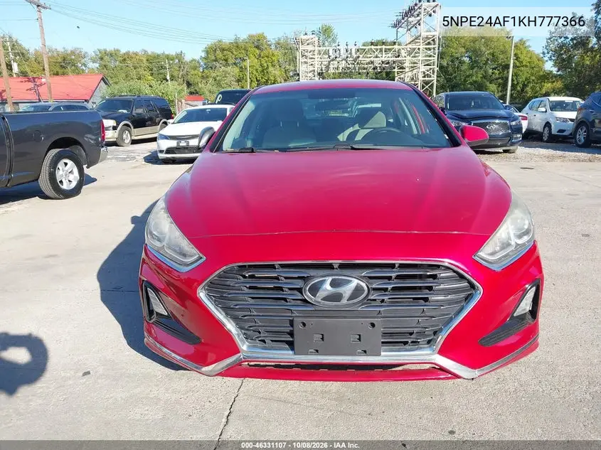 2019 HYUNDAI SONATA VIN 5NPE24AF1KH777366 — фото 12