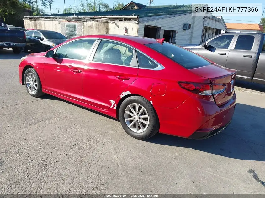 2019 HYUNDAI SONATA VIN 5NPE24AF1KH777366 — фото 3