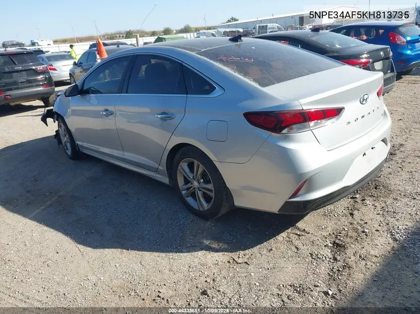 2019 HYUNDAI SONATA VIN 5NPE34AF5KH813735 — фото 3