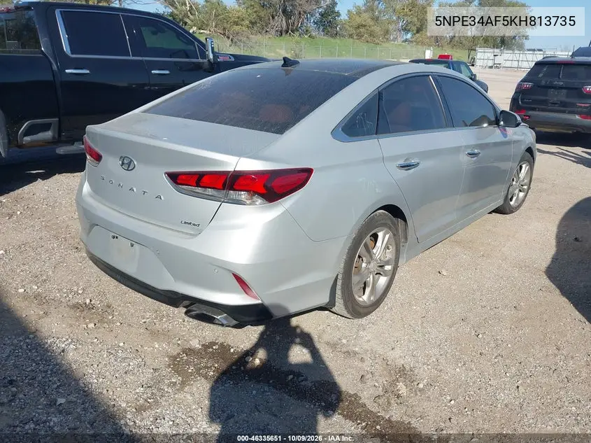 2019 HYUNDAI SONATA VIN 5NPE34AF5KH813735 — фото 4