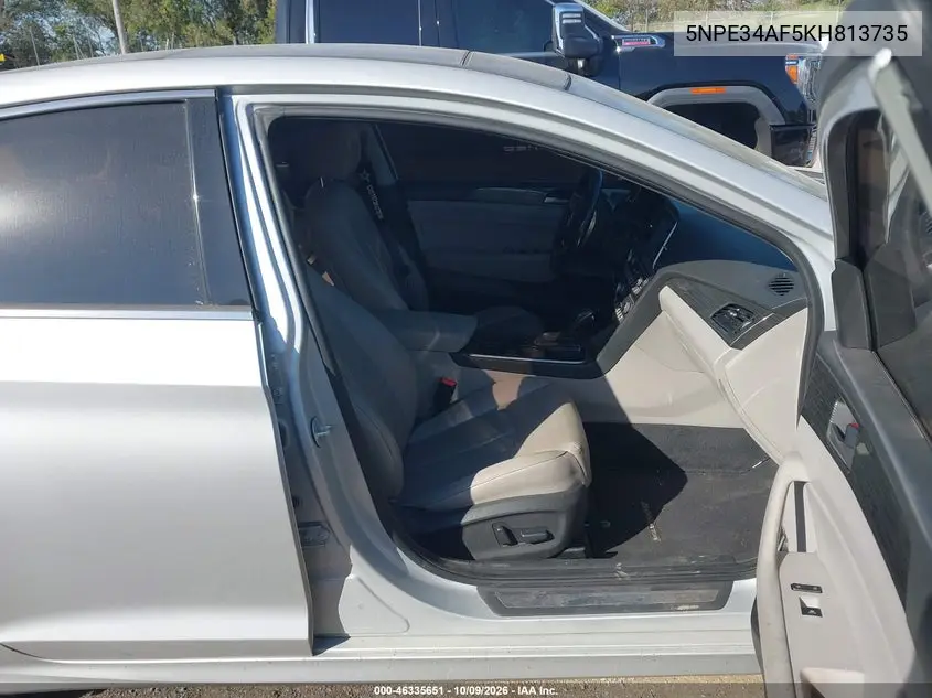 2019 HYUNDAI SONATA VIN 5NPE34AF5KH813735 — фото 5