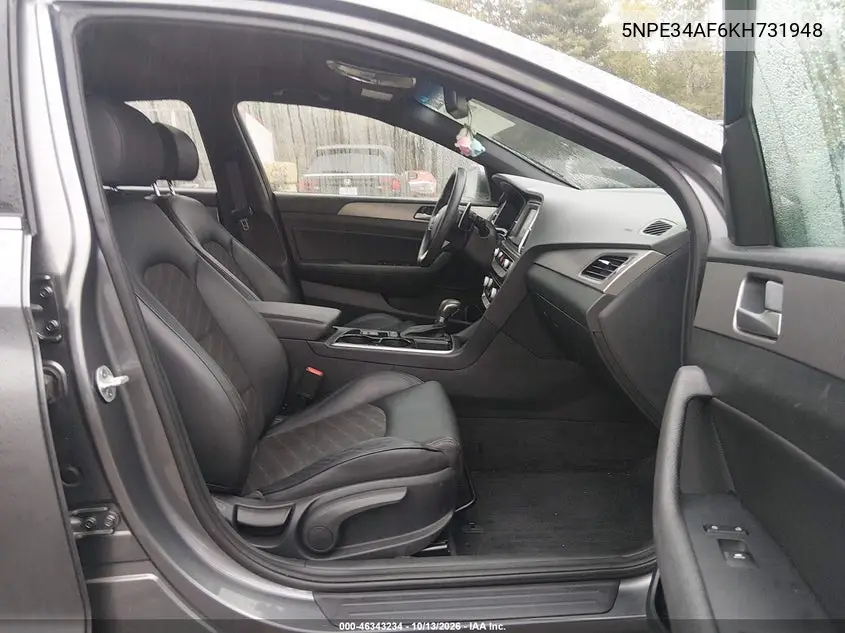 2019 HYUNDAI SONATA VIN 5NPE34AF6KH731948 — фото 5