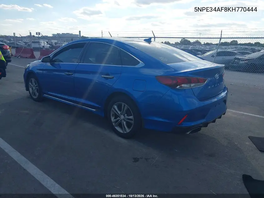 2019 HYUNDAI SONATA VIN 5NPE34AF8KH770444 — фото 3
