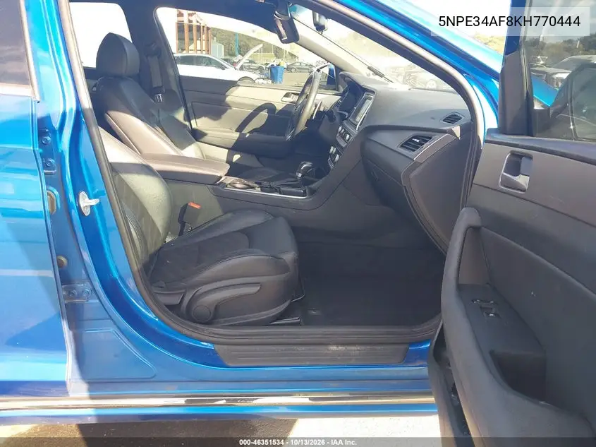 2019 HYUNDAI SONATA VIN 5NPE34AF8KH770444 — фото 5