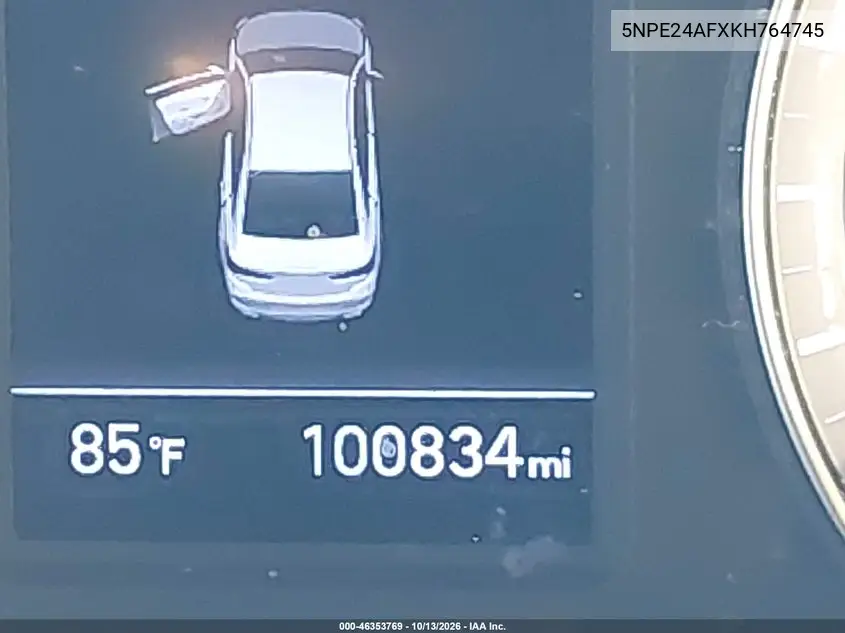 2019 HYUNDAI SONATA VIN 5NPE24AFXKH764745 — фото 15