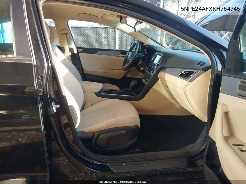 2019 HYUNDAI SONATA VIN 5NPE24AFXKH764745 — фото 5