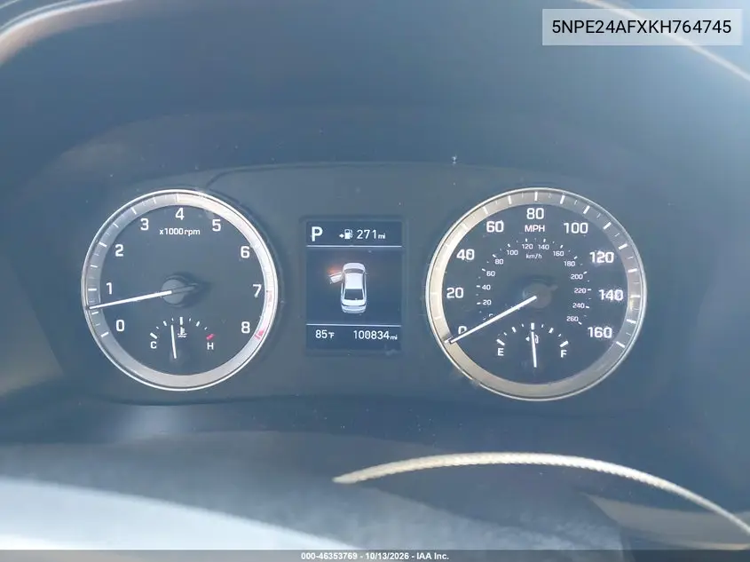 2019 HYUNDAI SONATA VIN 5NPE24AFXKH764745 — фото 7