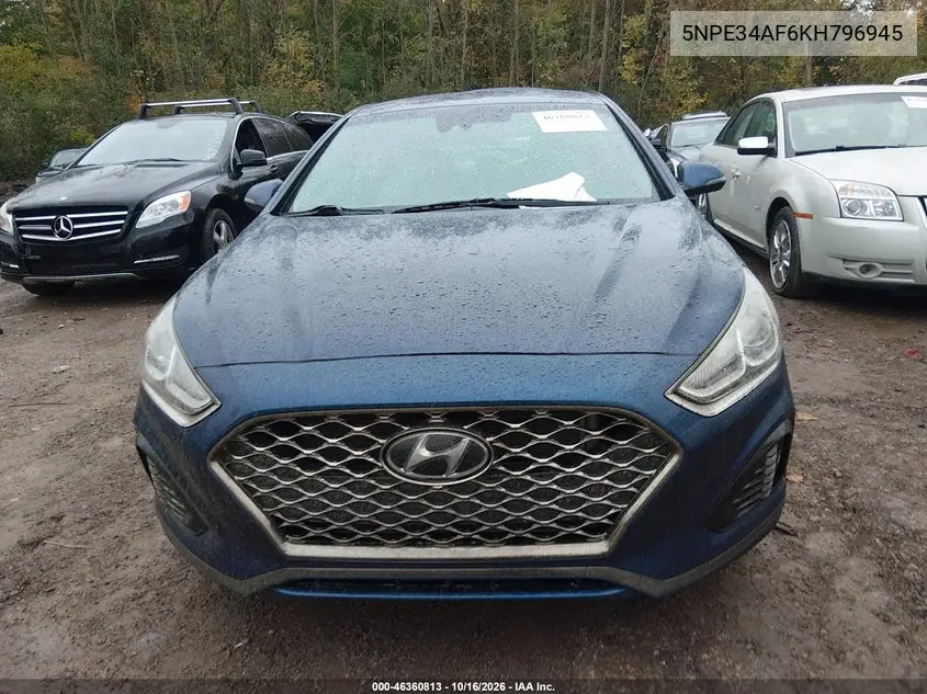 2019 HYUNDAI SONATA VIN 5NPE34AF6KH796945 — фото 12