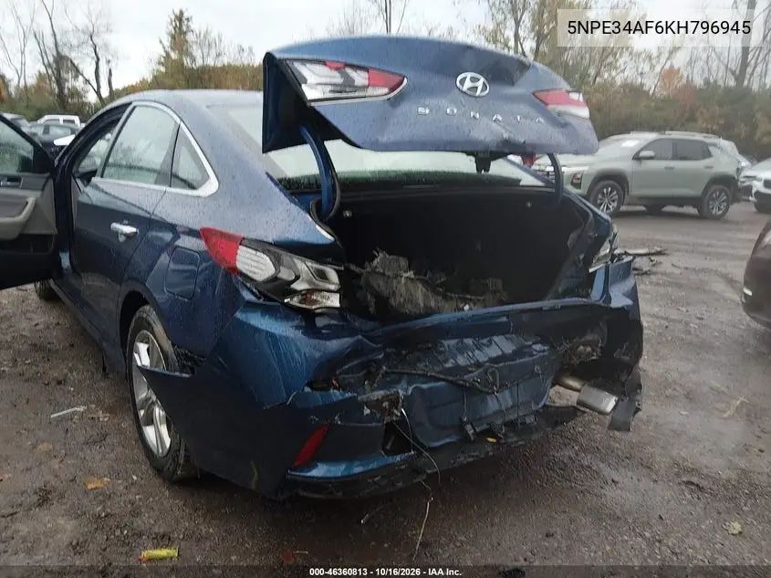 2019 HYUNDAI SONATA VIN 5NPE34AF6KH796945 — фото 6