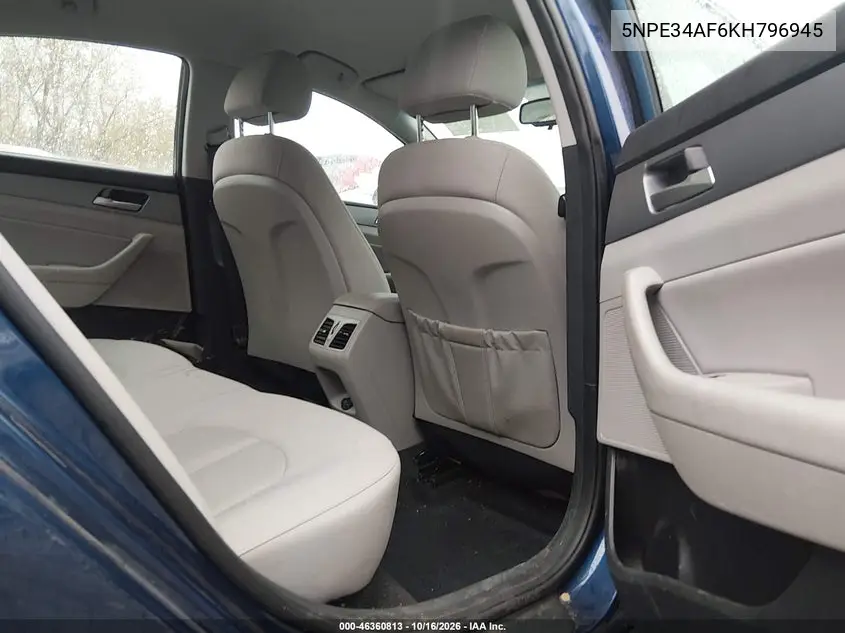 2019 HYUNDAI SONATA VIN 5NPE34AF6KH796945 — фото 8