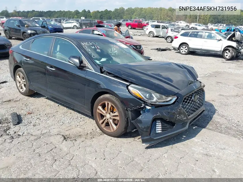 HYUNDAI SONATA 2019, VIN 5NPE34AF5KH731956