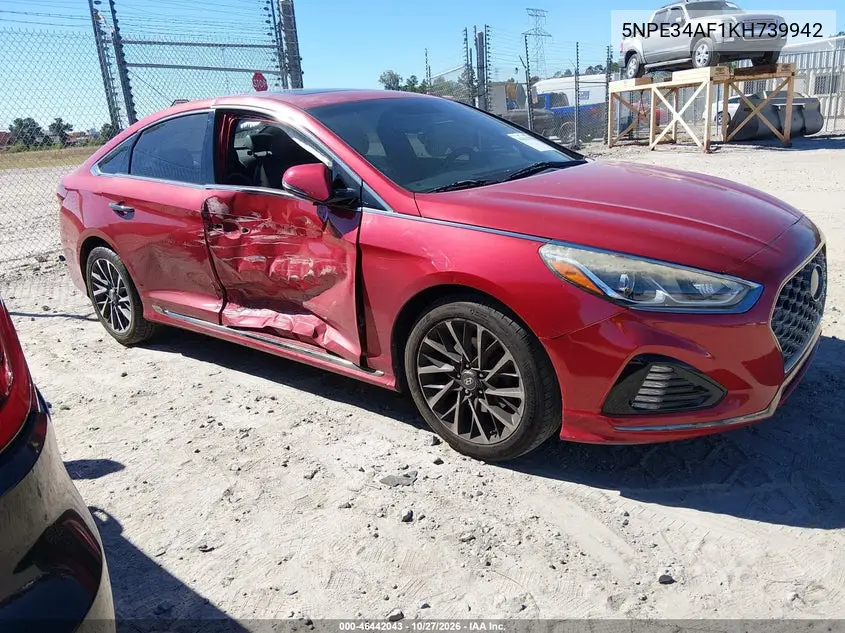 HYUNDAI SONATA 2019, VIN 5NPE34AF1KH739942