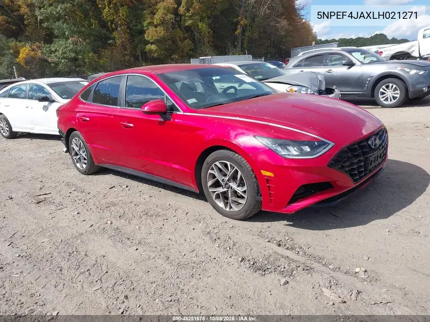 HYUNDAI SONATA 2020, VIN 5NPEF4JAXLH021271
