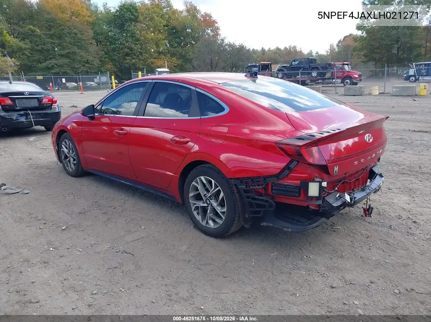 2020 HYUNDAI SONATA VIN 5NPEF4JAXLH021271 — фото 3