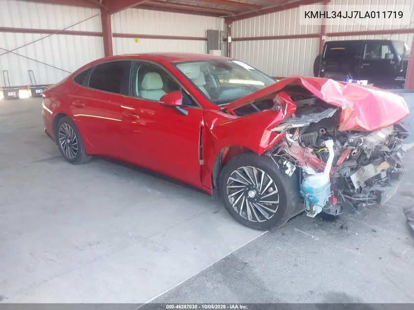 HYUNDAI SONATA 2020, VIN KMHL34JJ7LA011719