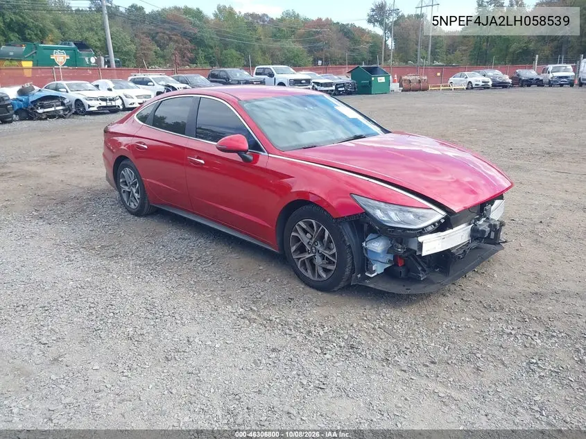 HYUNDAI SONATA 2020, VIN 5NPEF4JA2LH058539