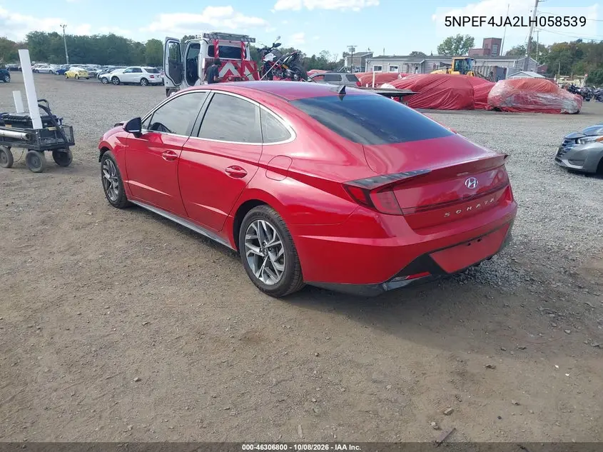 2020 HYUNDAI SONATA VIN 5NPEF4JA2LH058539 — фото 3