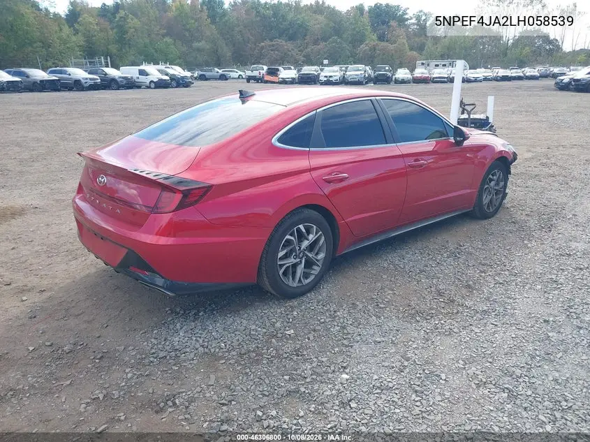 2020 HYUNDAI SONATA VIN 5NPEF4JA2LH058539 — фото 4