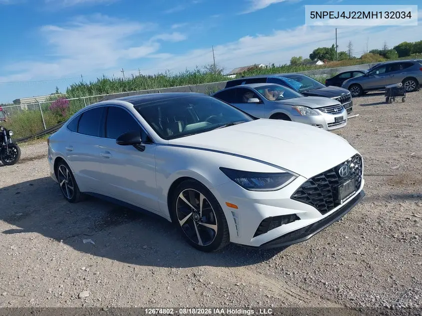 HYUNDAI SONATA 2021, VIN 5NPEJ4J22MH132034