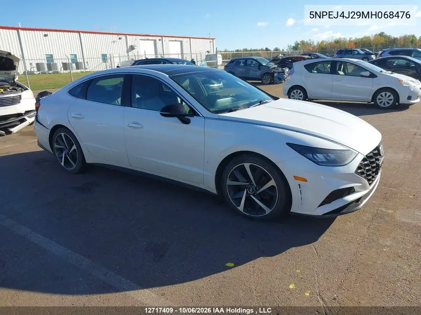 HYUNDAI SONATA 2021, VIN 5NPEJ4J29MH068476