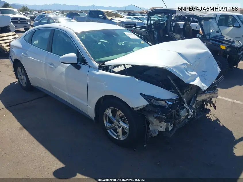 HYUNDAI SONATA 2021, VIN 5NPEG4JA6MH091168