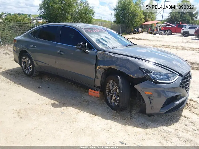 HYUNDAI SONATA 2021, VIN 5NPEL4JA8MH093029