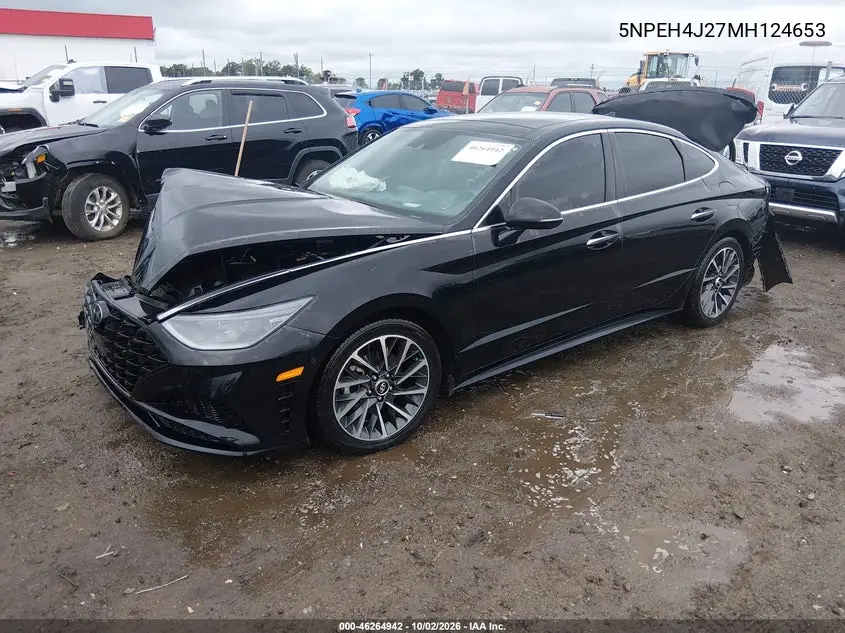 2021 HYUNDAI SONATA VIN 5NPEH4J27MH124653 — фото 2