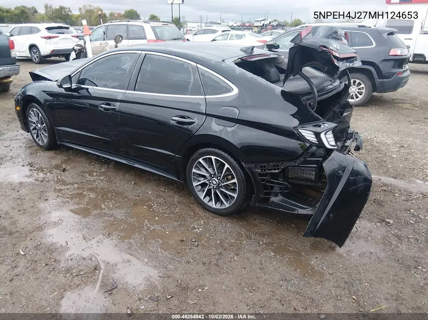 2021 HYUNDAI SONATA VIN 5NPEH4J27MH124653 — фото 3