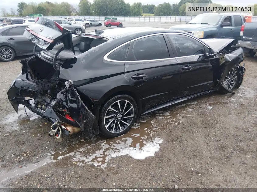 2021 HYUNDAI SONATA VIN 5NPEH4J27MH124653 — фото 4