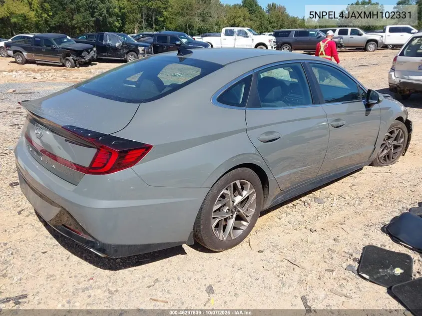 2021 HYUNDAI SONATA VIN 5NPEL4JAXMH102331 — фото 4