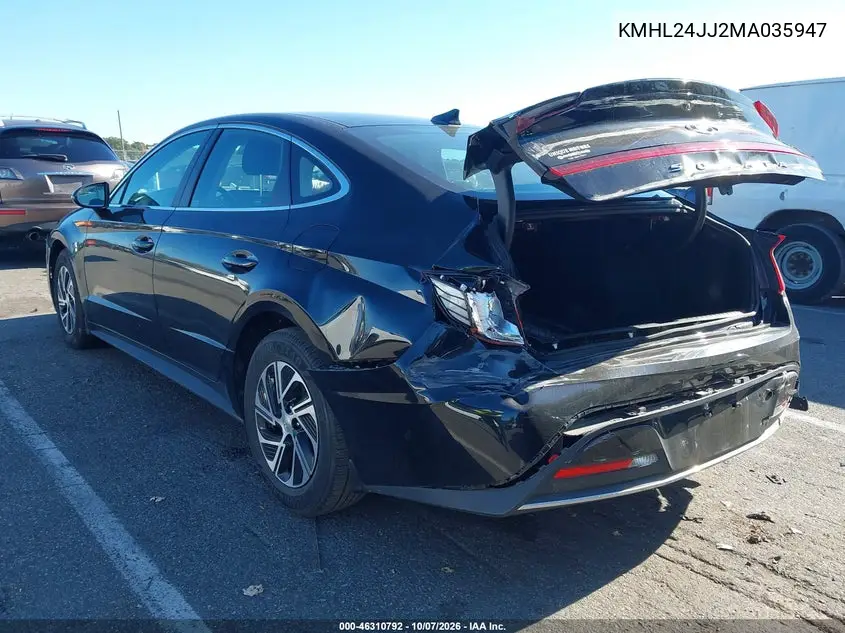 2021 HYUNDAI SONATA VIN KMHL24JJ2MA035947 — фото 3
