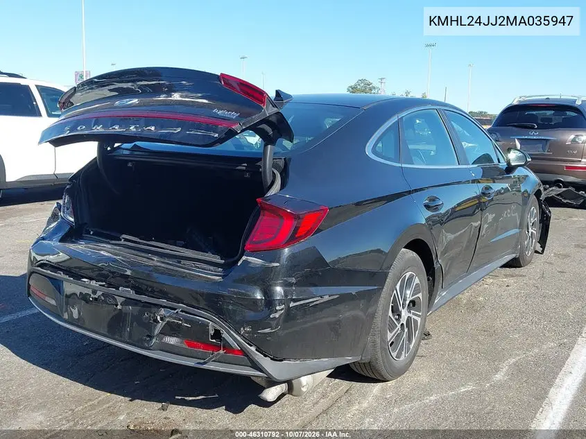 2021 HYUNDAI SONATA VIN KMHL24JJ2MA035947 — фото 4