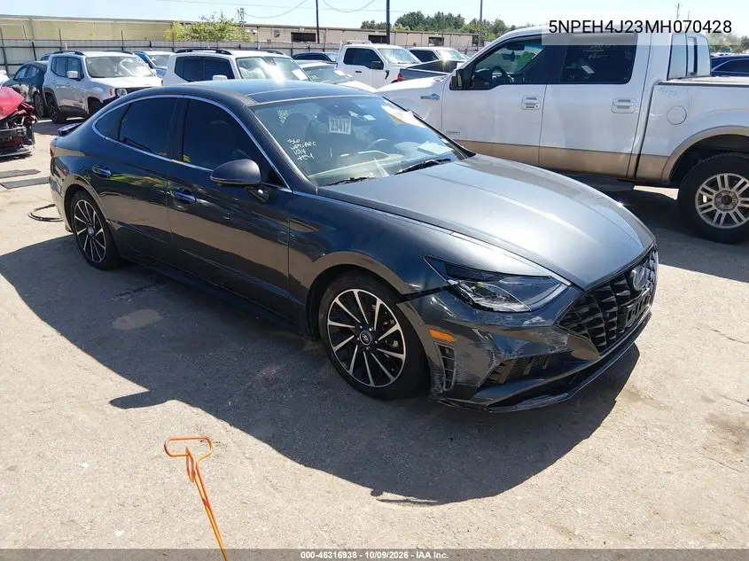 HYUNDAI SONATA 2021, VIN 5NPEH4J23MH070428