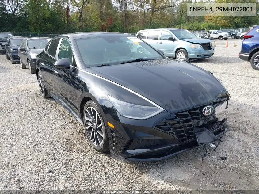 HYUNDAI SONATA 2021, VIN 5NPEH4J29MH072801