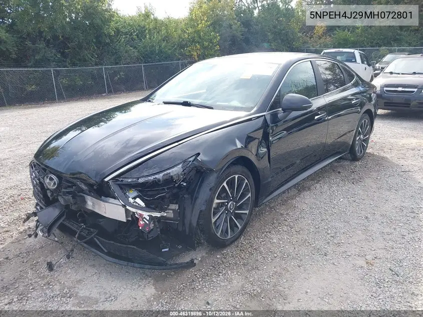 2021 HYUNDAI SONATA VIN 5NPEH4J29MH072801 — фото 2