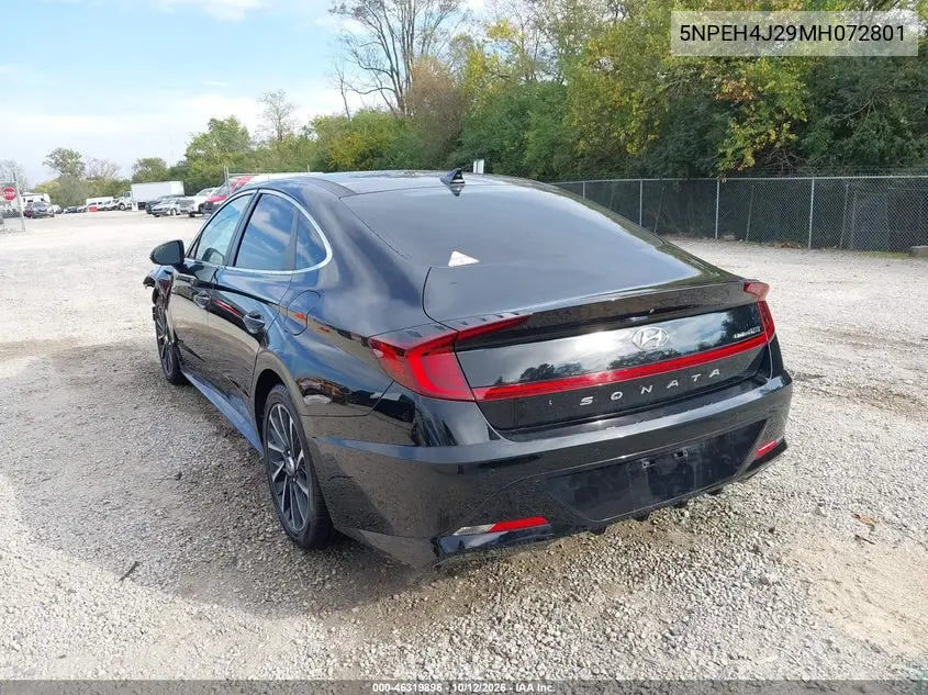 2021 HYUNDAI SONATA VIN 5NPEH4J29MH072801 — фото 3