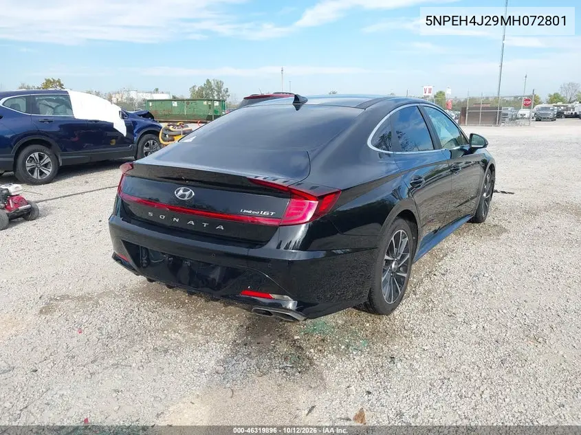 2021 HYUNDAI SONATA VIN 5NPEH4J29MH072801 — фото 4