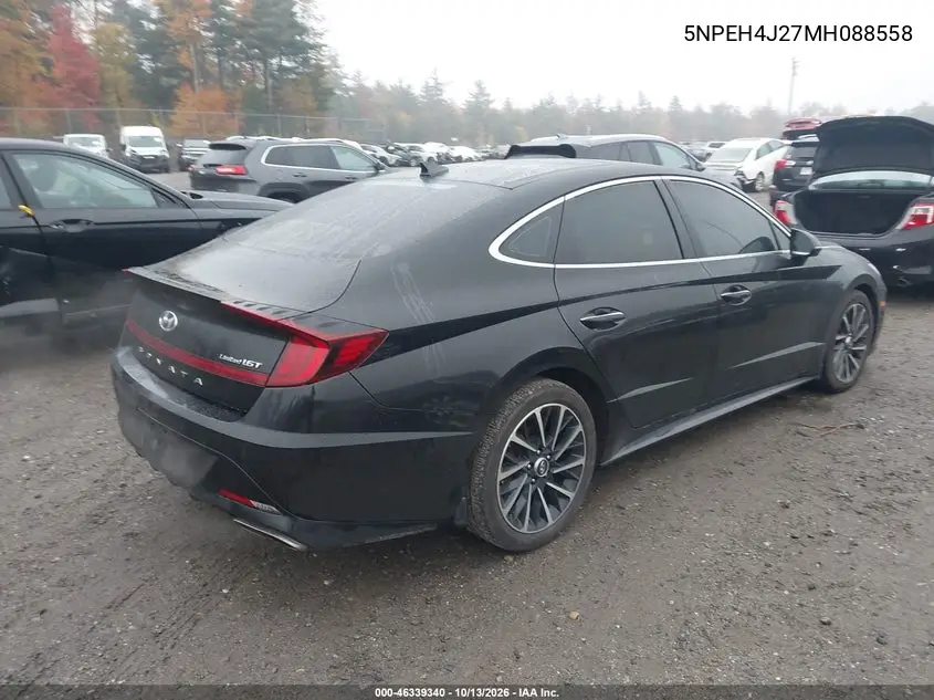 2021 HYUNDAI SONATA VIN 5NPEH4J27MH088558 — фото 4