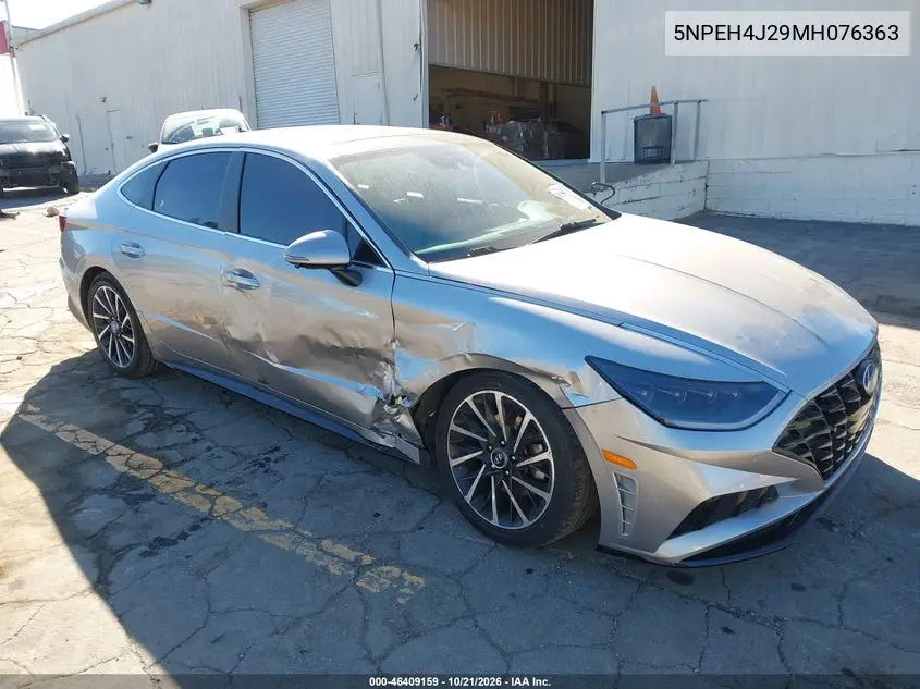 HYUNDAI SONATA 2021, VIN 5NPEH4J29MH076363