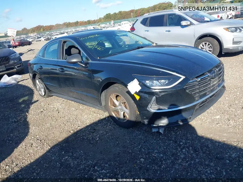HYUNDAI SONATA 2021, VIN 5NPEG4JA3MH101431