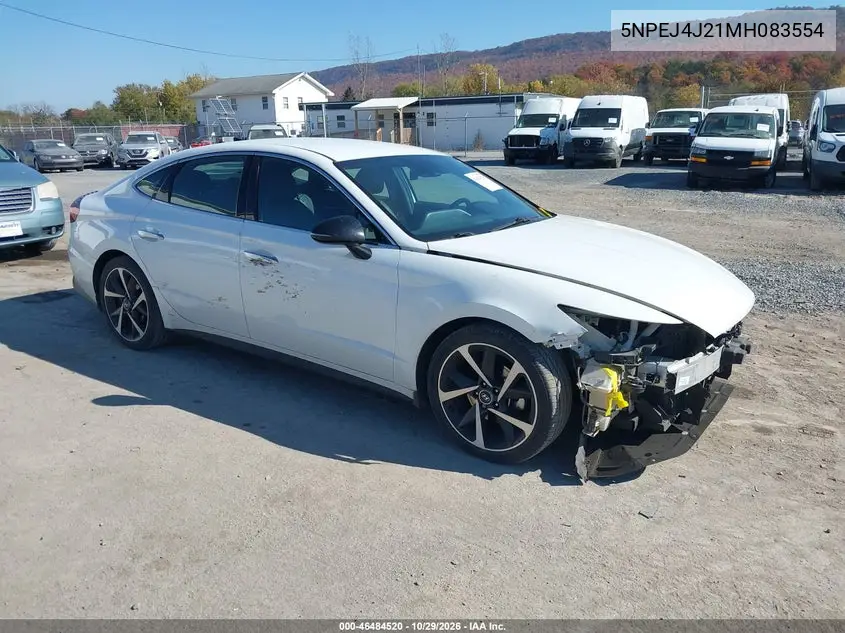 HYUNDAI SONATA 2021, VIN 5NPEJ4J21MH083554