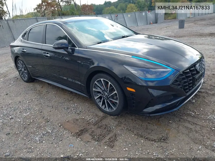 HYUNDAI SONATA 2022, VIN KMHL34J21NA167833