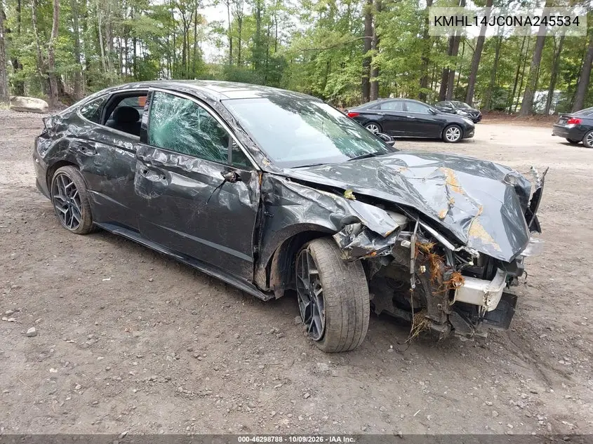 HYUNDAI SONATA 2022, VIN KMHL14JC0NA245534